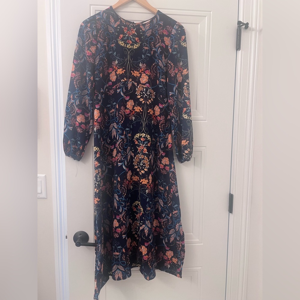 Madeline Navy Floral Long Sleeve Dress